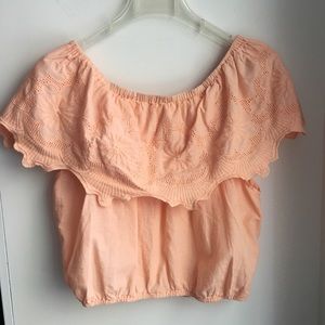 Stella Laguna Beach Peach off shoulder top